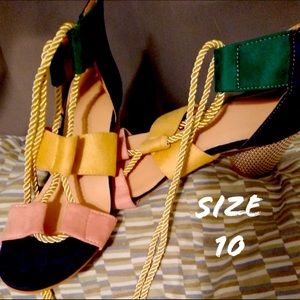 Multi Colored lace up Shoes